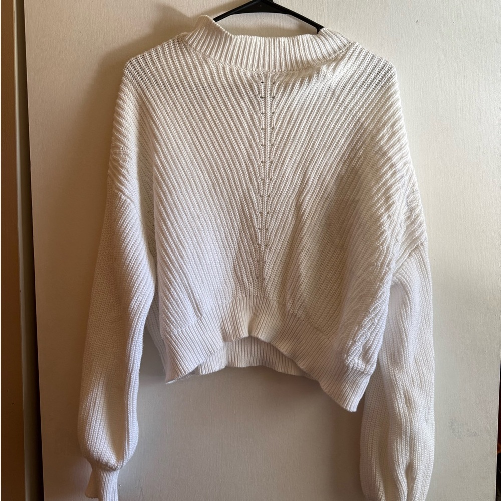 Forever 21 Cream Cowl Neck Sweater